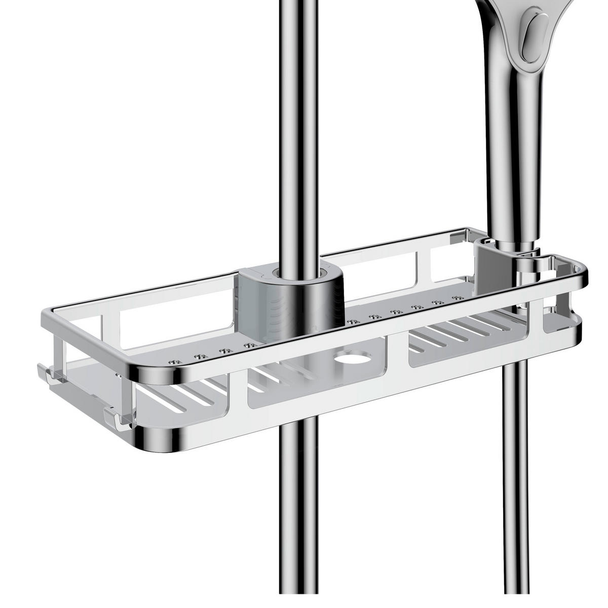 DUSCHKORB - Chromfarben, MODERN, Kunststoff (28,5/4/11,5cm) - Wenko