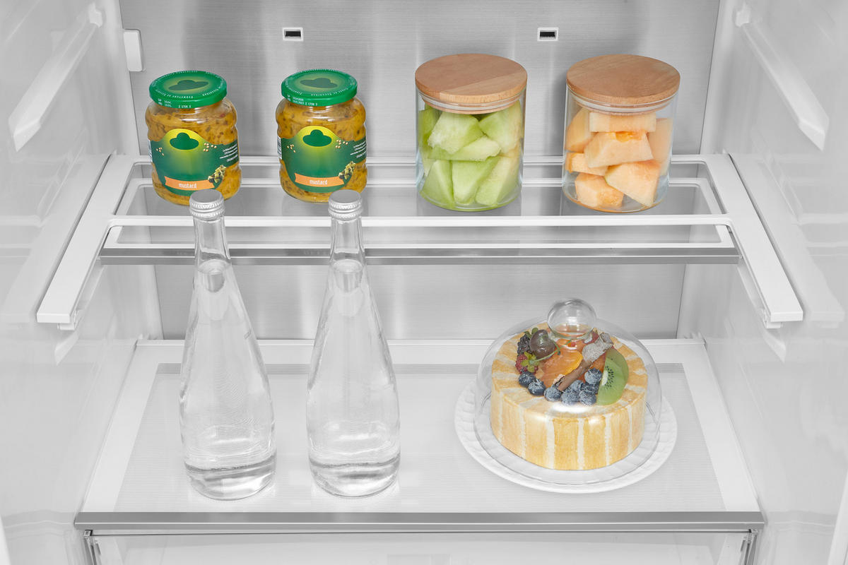 KÜHL-GEFRIER-KOMBINATION MDRE554FGD01  - Weiß, Basics, Glas/Kunststoff (69/194/55cm) - Midea