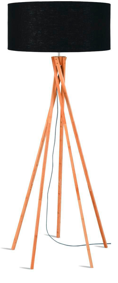 GOLVLAMPA GOOD&MOJO  60/60/160 cm    - svart/naturfärgad, Trend (60/60/160cm) - Good & Mojo