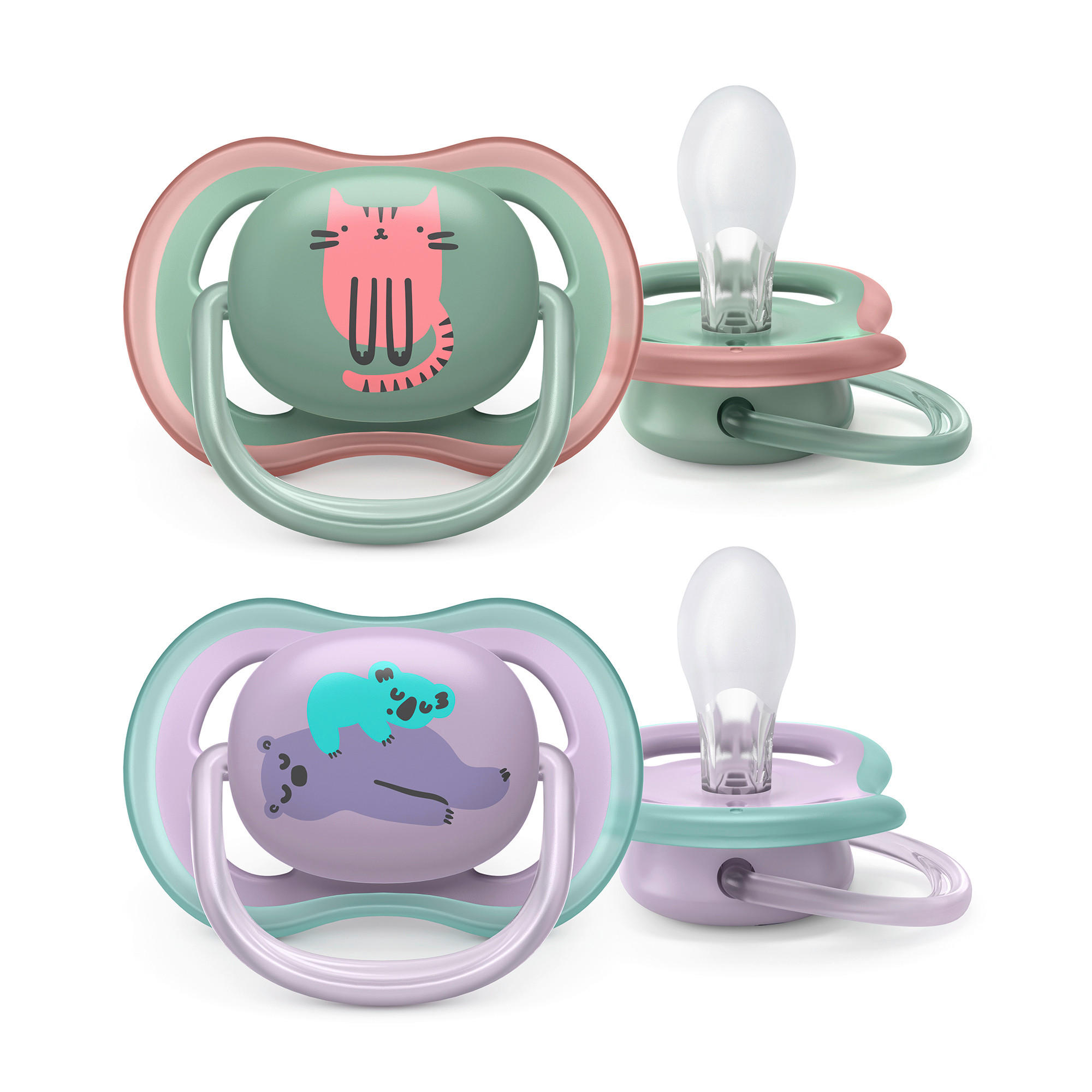 ULTRA AIR SCHNULLER 6 Monat(e)  - Violett/Grün, Basics, Kunststoff (10,8/12,6/5cm) - Avent