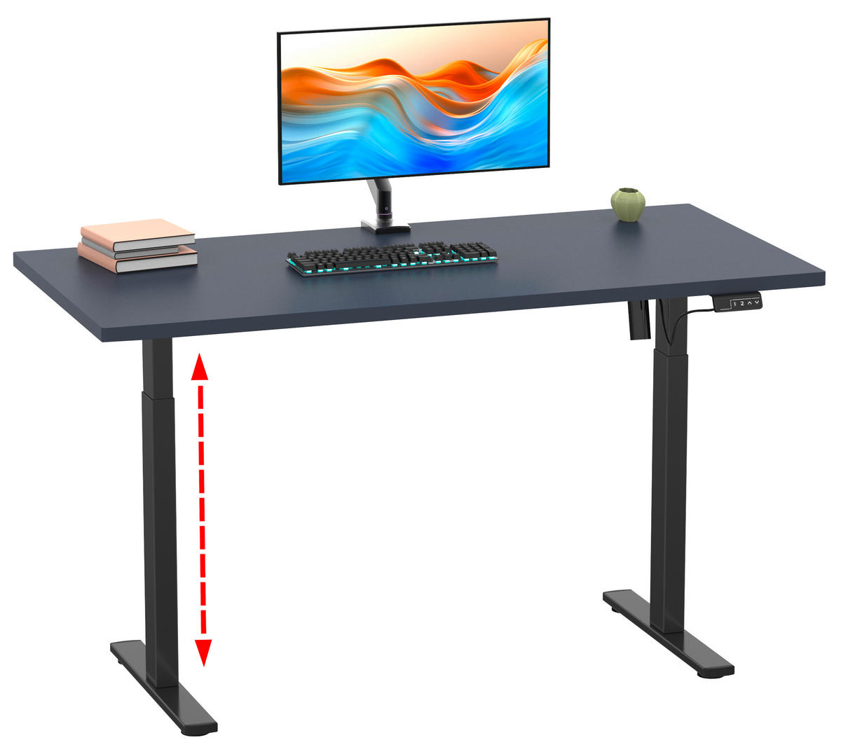 SKRIVBORD 110/50/71 cm  i antracit, svart  - silver/svart, Design, metall/trämaterial (110/50/71cm) - MID.YOU