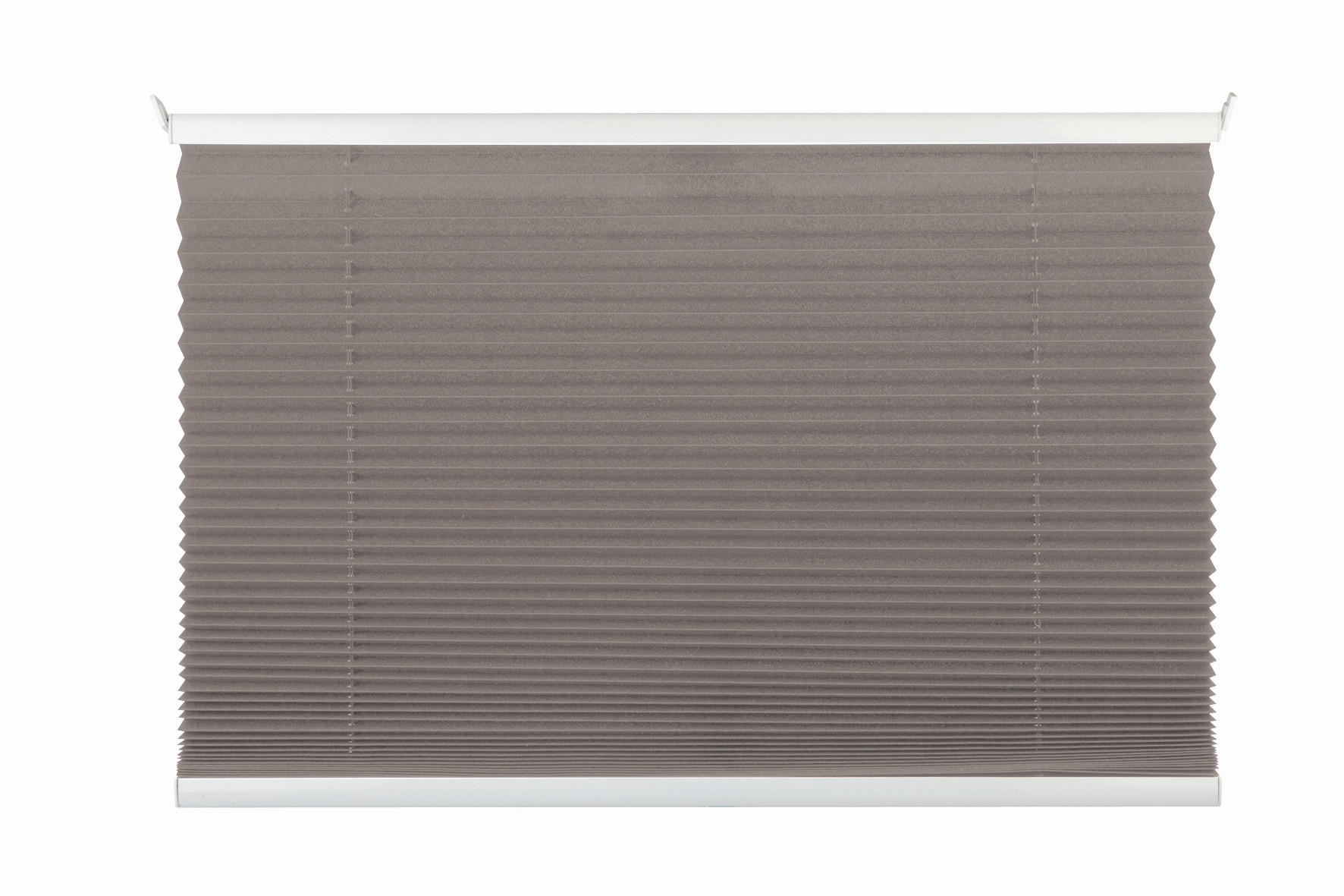 PLISSEE  halbtransparent   80/130 cm   - Taupe, KONVENTIONELL, Textil (80/130cm)