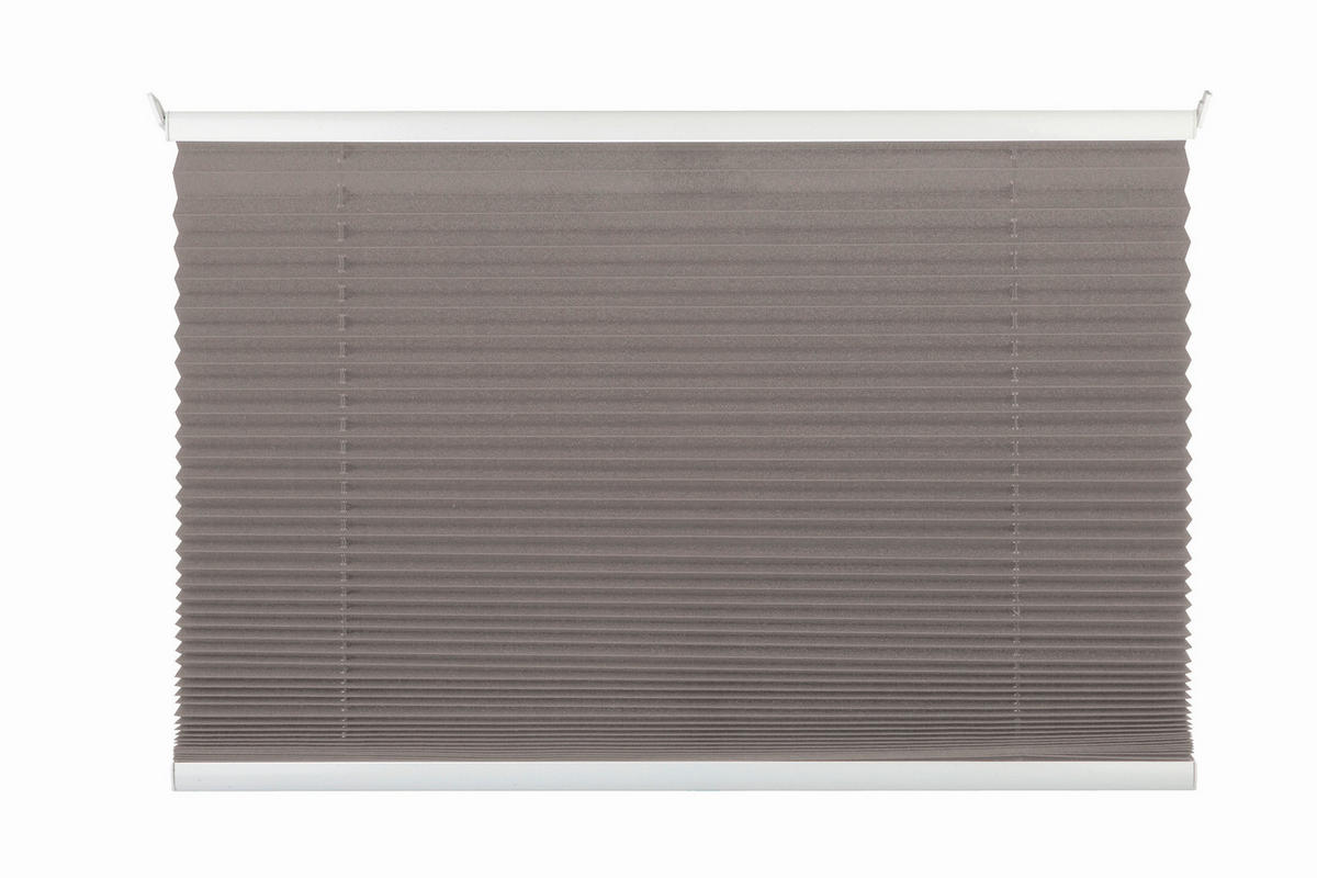 PLISSEE  halbtransparent   60/130 cm   - Taupe, Design, Textil (60/130cm)