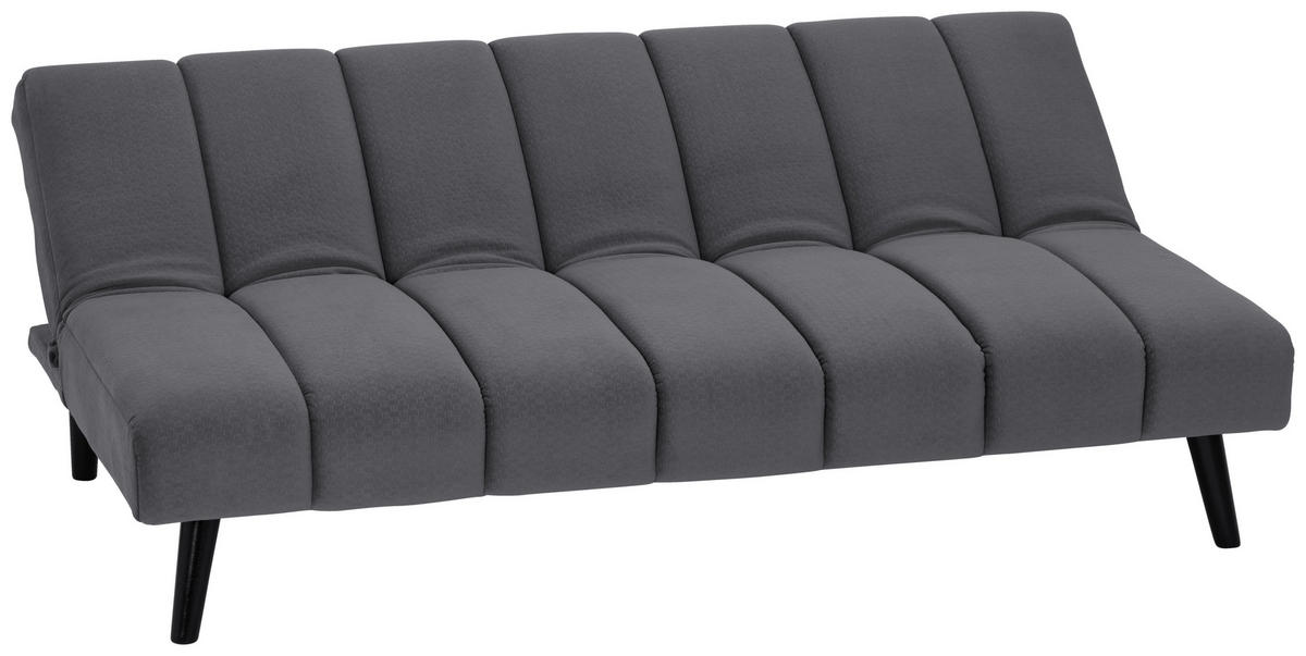 JUGEND- UND KINDERSOFA Flanell Dunkelgrau  - Dunkelgrau/Schwarz, MODERN, Holz/Textil (180/81/93cm) - P & B