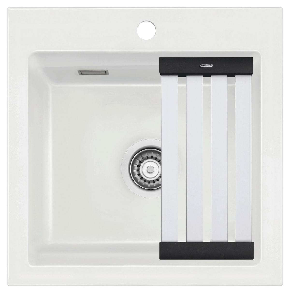 SPÜLE Kara 51 / 50030112  - Weiß Hochglanz, Basics, Keramik (51/20/51cm) - Systemceram