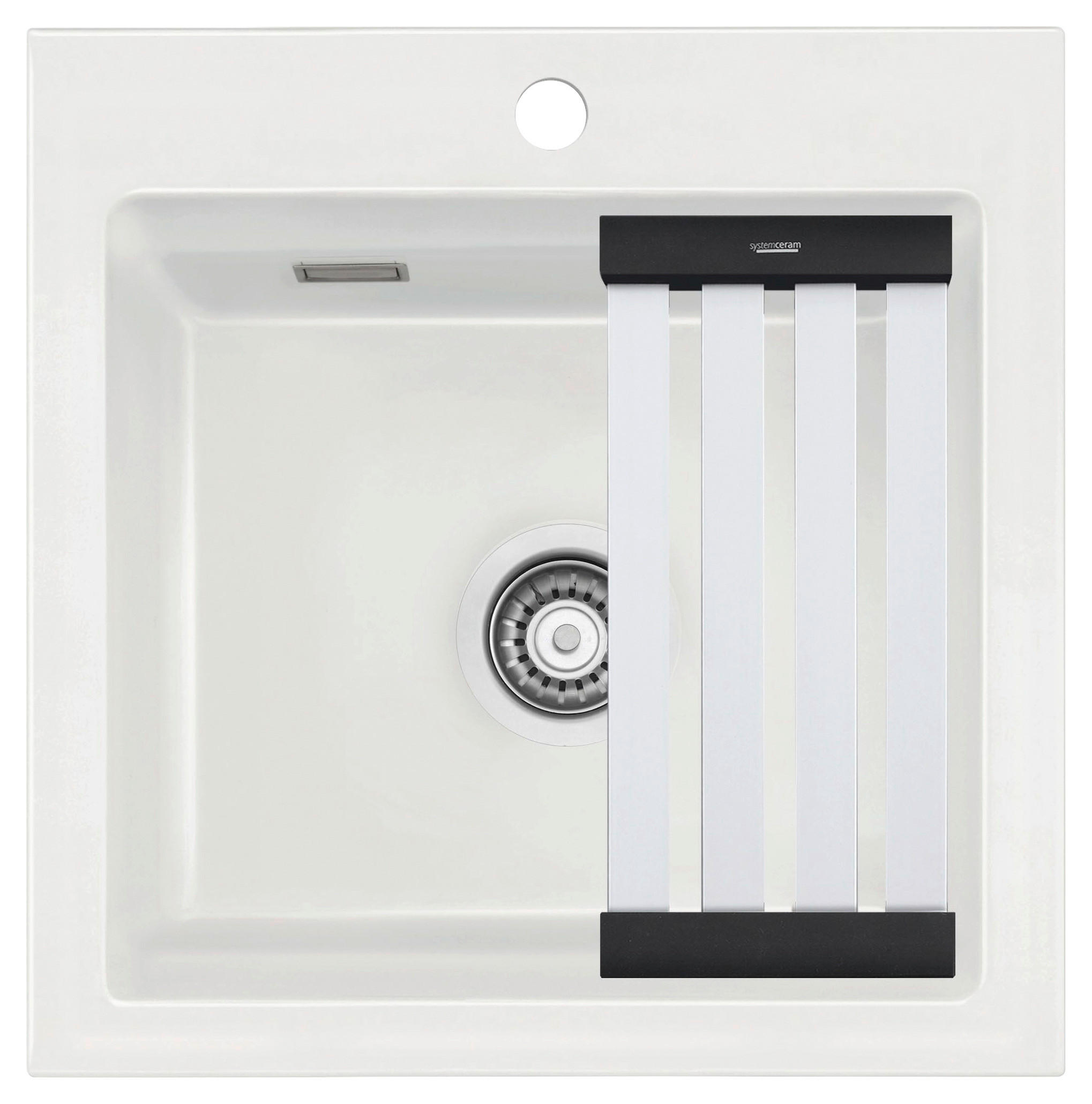Systemceram Spüle Kara 51 Weiß Hochglanz 51x20x51 cm
