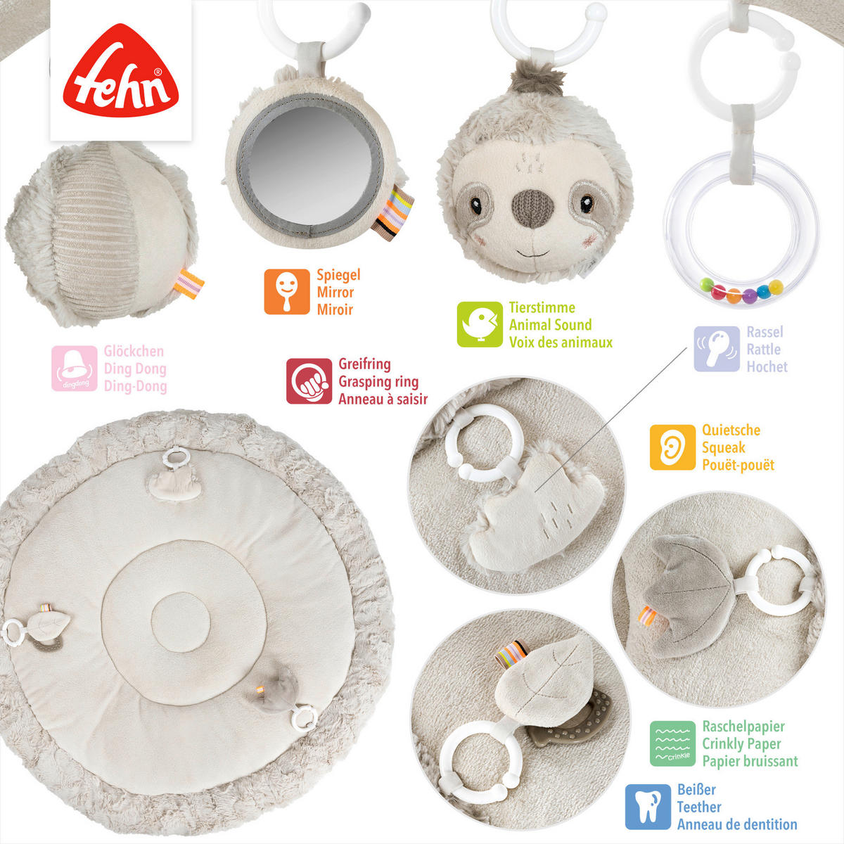 SPIELBOGEN - Hellgrau, Basics, Textil (85/87/49cm) - Fehn