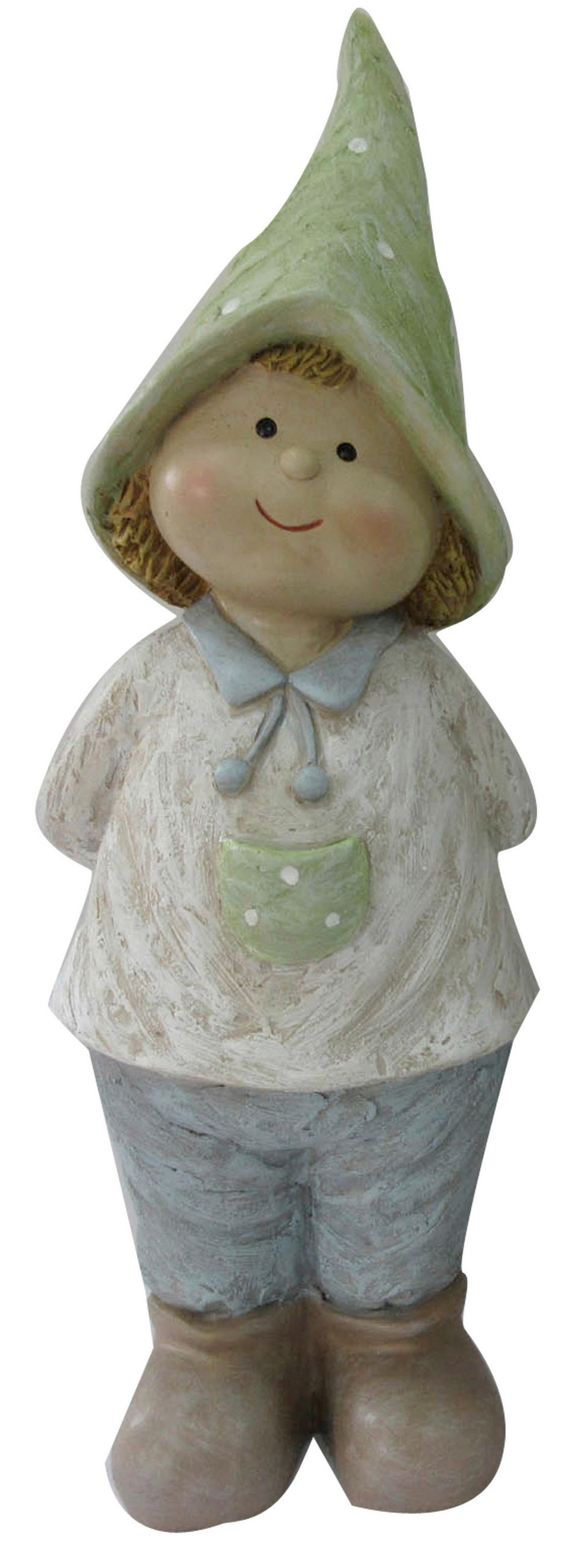 DEKOFIGUR KIND  - Blau/Grün, LIFESTYLE, Kunststoff (14/46,5/12cm)