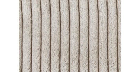 ECKSOFA Beige Cord - Beige/Schwarz, KONVENTIONELL, Textil/Metall (258/168cm) - Carryhome