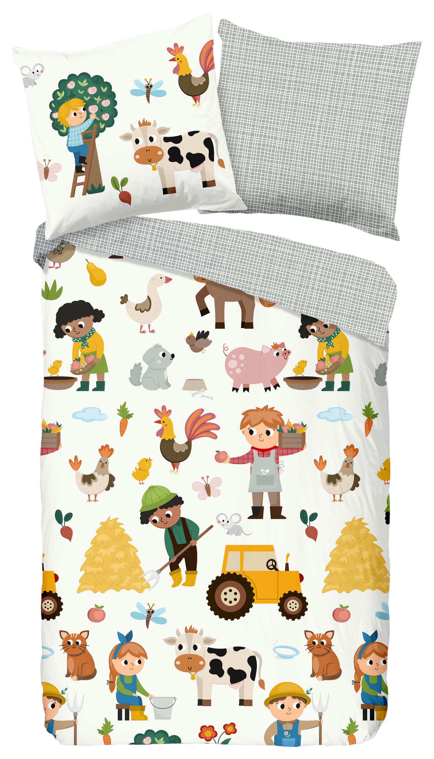 JUGENDBETTWÄSCHE Farm Renforcé 135/200 cm  - Multicolor, Design, Textil (135/200cm)