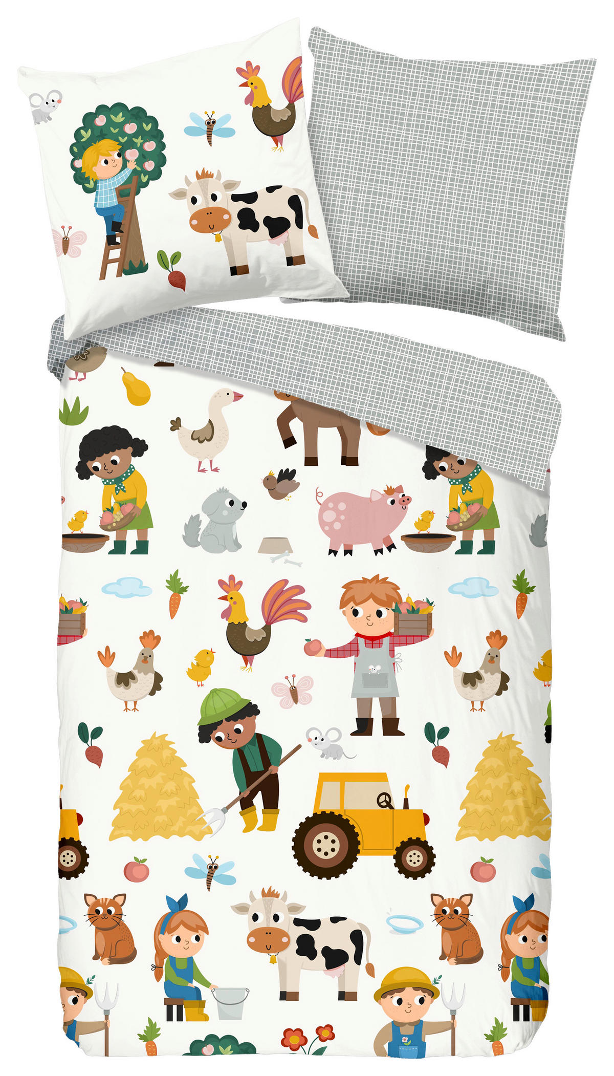 JUGENDBETTWÄSCHE Farm Renforcé 135/200 cm  - Multicolor, Design, Textil (135/200cm)