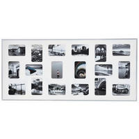 COLLAGEN-BILDERRAHMEN  Silberfarben, Weiß  - Silberfarben/Weiß, Basics, Metall (109,2/49,5cm) - Nielsen