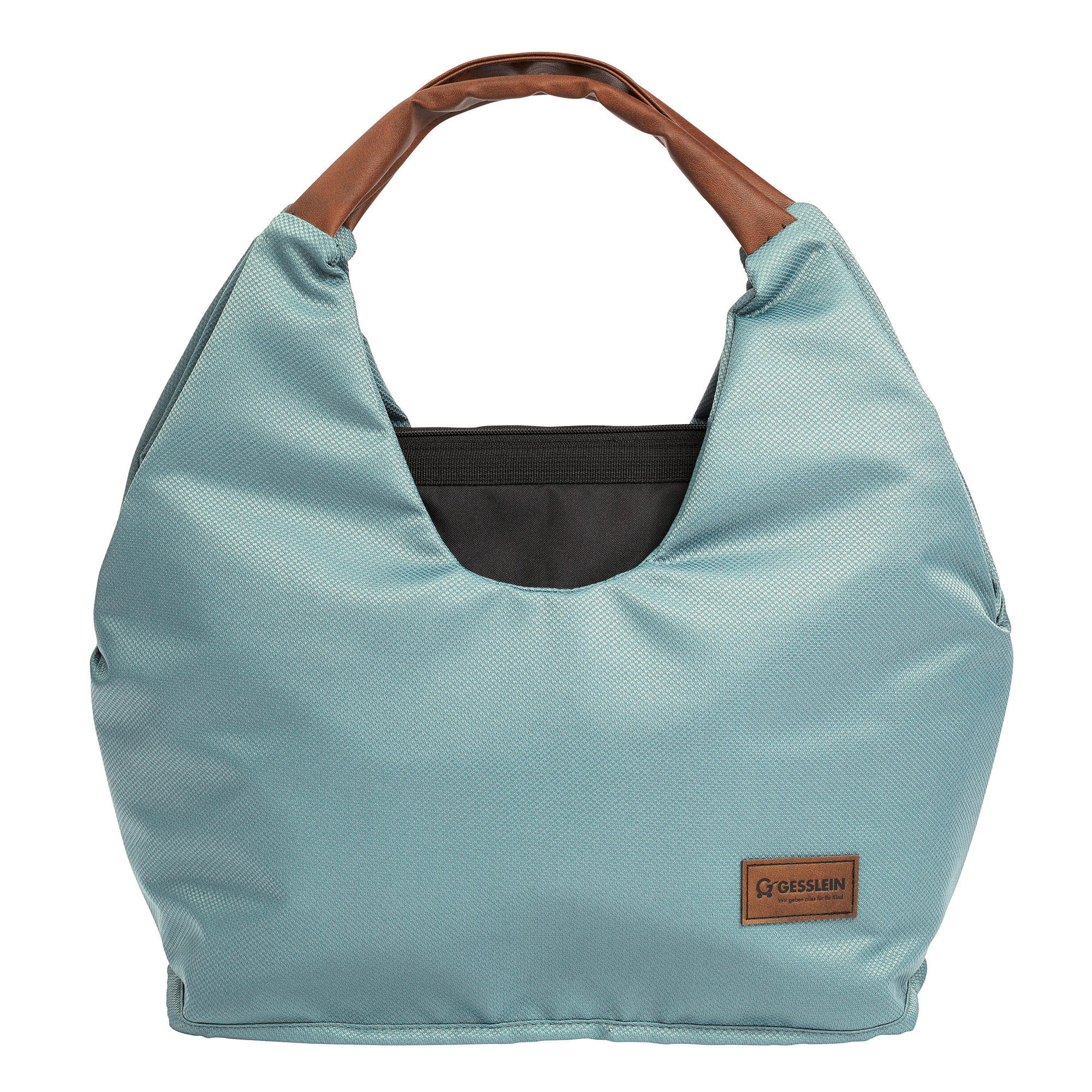 WICKELTASCHE N° 5 Aqua Mint/Tabak  - Braun/Mintgrün, Basics, Textil (50/46/17cm) - Gesslein