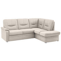 ECKSOFA Chenille Naturfarben  - Schwarz/Naturfarben, Konventionell, Kunststoff/Textil (235/185cm) - Beldomo Comfort