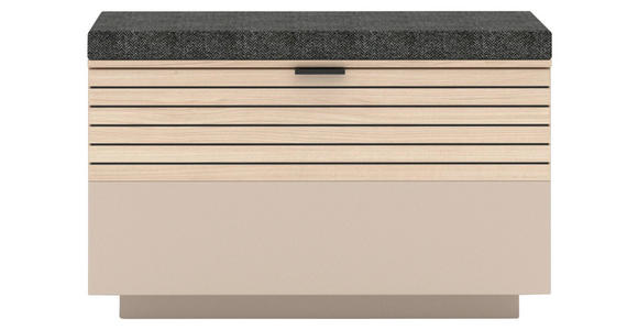 GARDEROBENBANK in 78/51/38 cm - Kaschmir/Eichefarben, Design, Holzwerkstoff/Textil (78/51/38cm) - Xora
