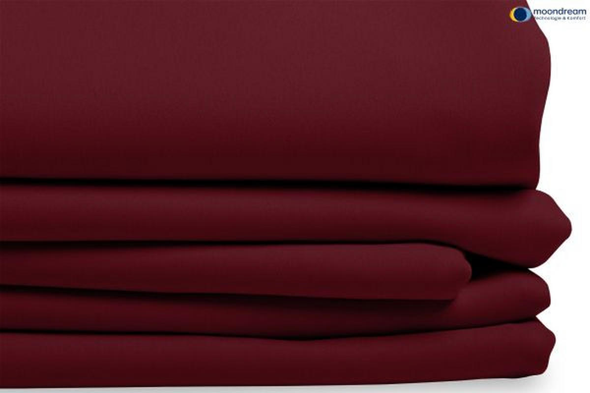 WÄRMESCHUTZVORHANG Verdunkelung 145/260 cm   - Dunkelrot, Design, Textil (145/260cm)