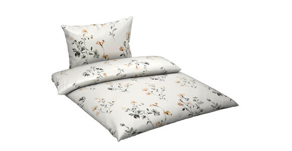 WENDEBETTWÄSCHE Mavie Satin 140/200 cm  - Naturfarben, KONVENTIONELL, Textil (140/200cm) - Esposa