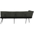 ECKBANK 165/225 cm  in Schwarz  - Schwarz, Design, Textil/Metall (165/225cm) - Moderano