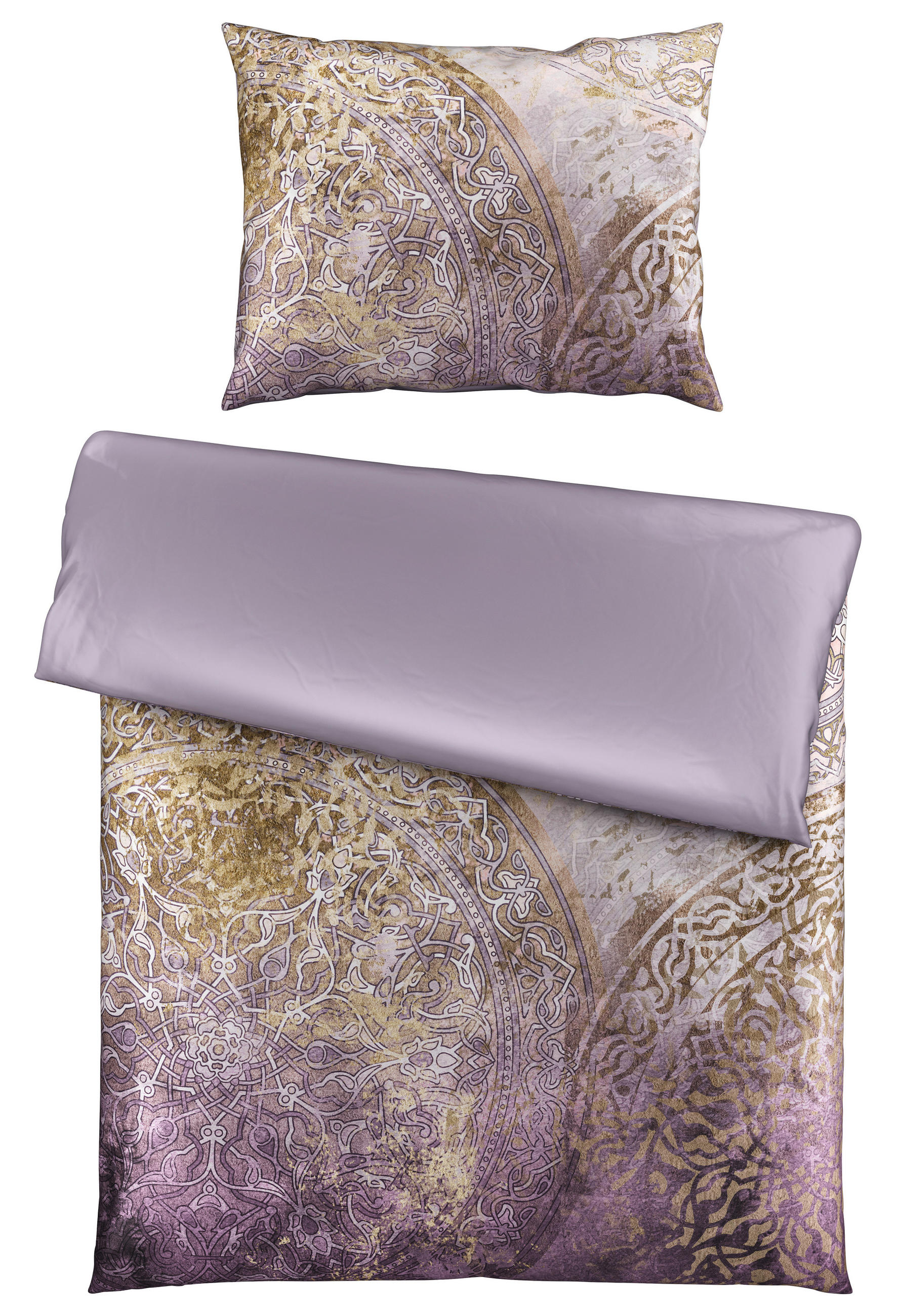 OBOJSTRANNÁ POSTEĽNÁ BIELIZEŇ, satén, lila, 140/200 cm - lila, Konventionell, textil (140/200cm) - Esposa