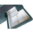 WOHNLANDSCHAFT Blau Struktur - Blau/Schwarz, KONVENTIONELL, Textil/Metall (253/357/188cm) - Carryhome
