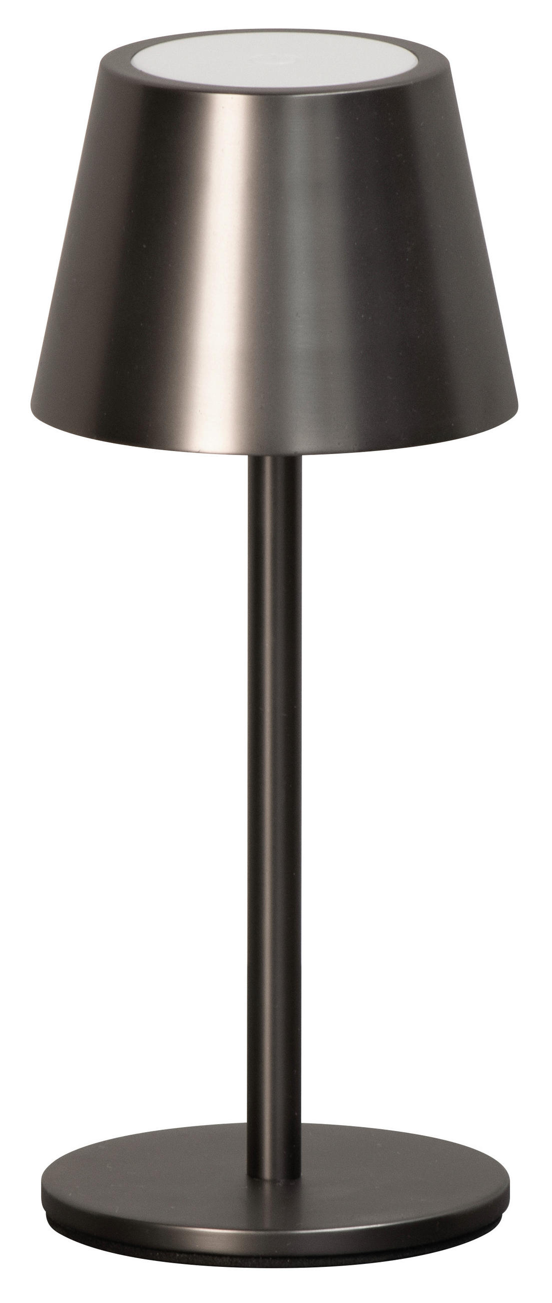 AKKU-TISCHLEUCHTE Salerno 8,5/20 cm  - Graubraun/Schwarz, Design, Metall (8,5/20cm)