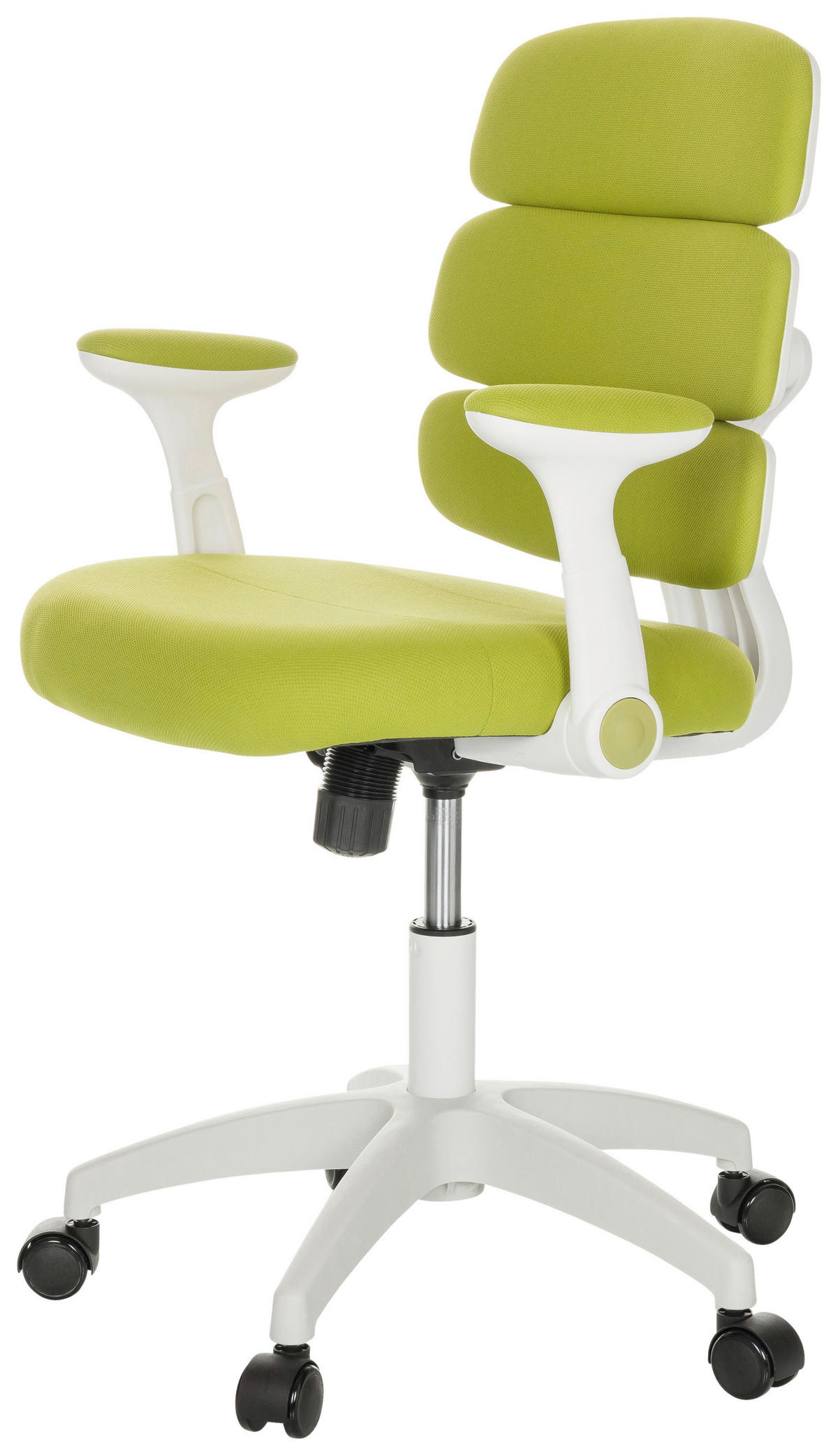MLADINSKI VRTLJIVI STOL tekstil zelena  - bela/zelena, Basics, umetna masa/tekstil (62/86-97/62cm) - MID.YOU