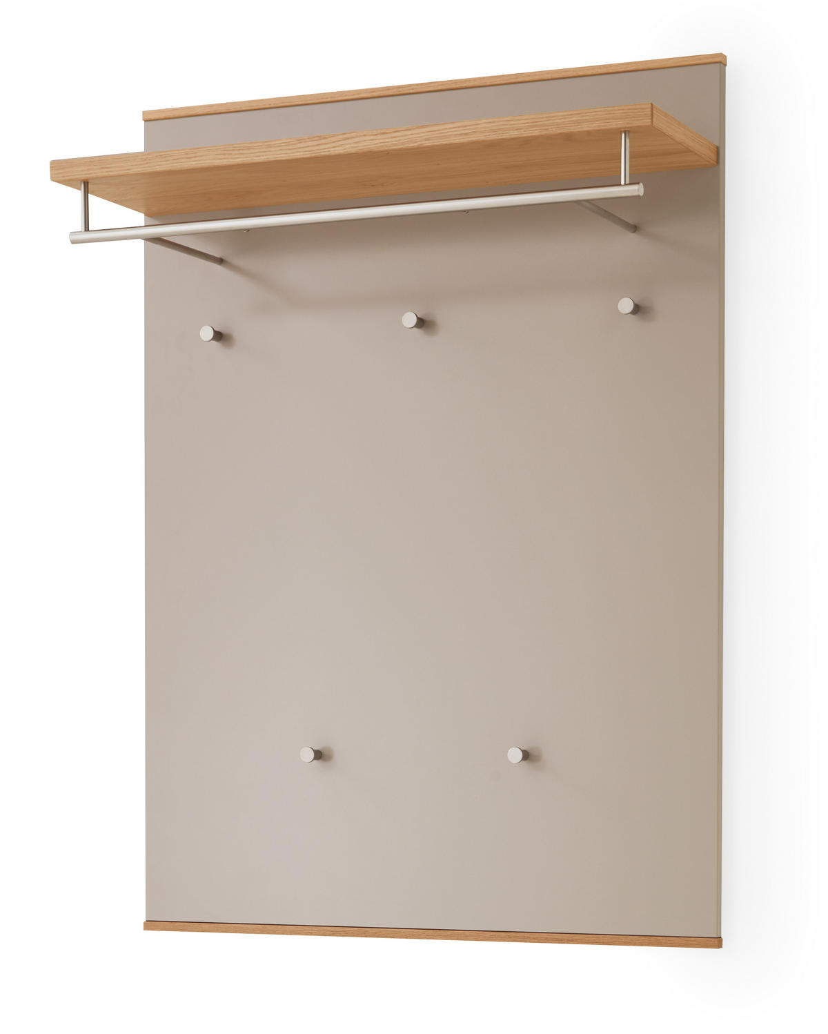 GARDEROBE 5-teilig  in 170/195/40 cm  - Taupe/Eichefarben, Design, Glas/Holz (170/195/40cm)