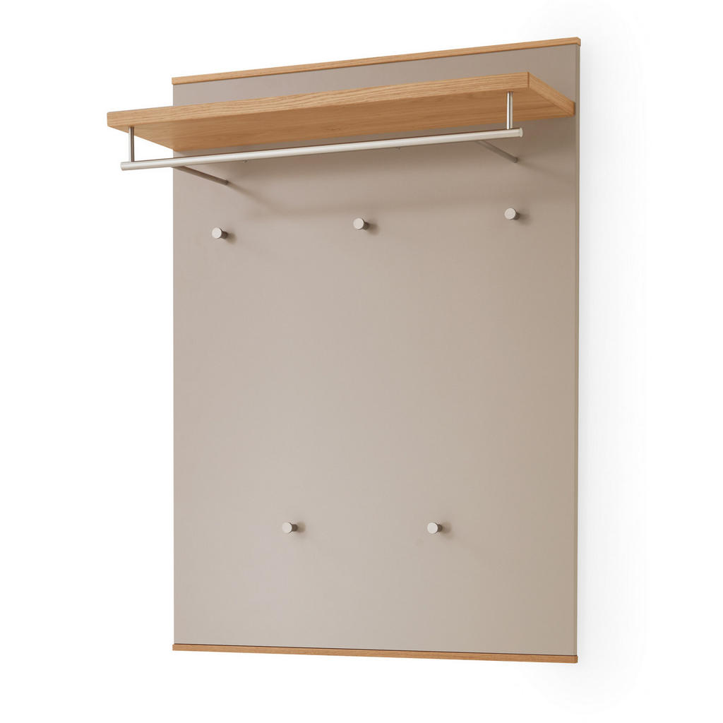 Thumbnail - Xxxl Garderobe, Anthrazit, Taupe, Eiche, Holz, Glas, Textil, Holzwerkstoff, 5-teilig, Eiche, furniert, massiv, teilmassi...
