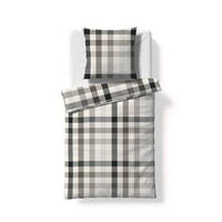 BETTWÄSCHE Flanell 155/220 cm  - Anthrazit/Hellgrau, KONVENTIONELL, Textil (155/220cm) - Fleuresse