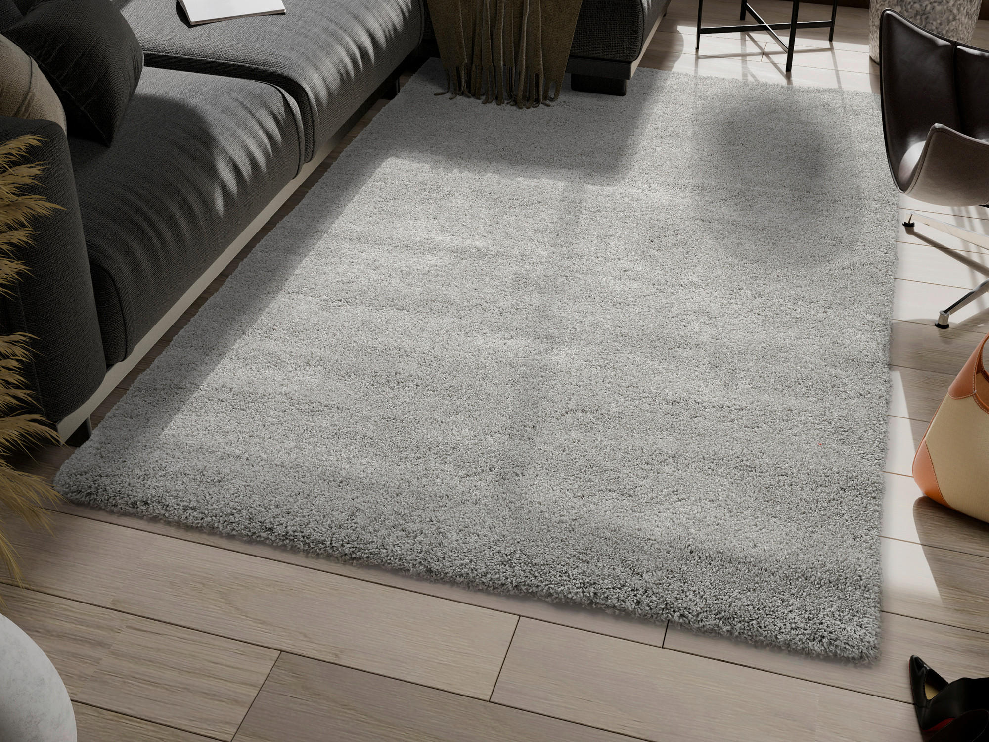 HOCHFLORTEPPICH 160/230 cm Longo Grau  - Grau, Basics, Textil (160/230cm) - Novel