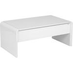 COUCHTISCH in Glas, Holzwerkstoff 110/60/45-71 cm  - Weiß, Design, Glas/Holzwerkstoff (110/60/45-71cm) - Xora