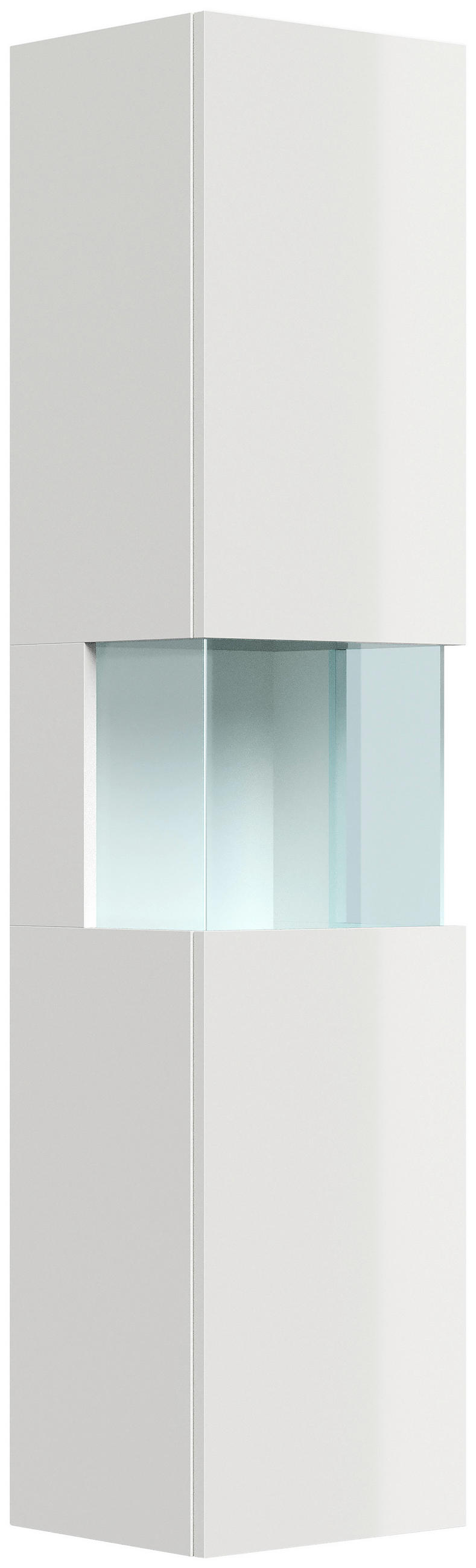 HOCHSCHRANK 35,2/150/30 cm  - Weiß Hochglanz, MODERN, Glas/Holzwerkstoff (35,2/150/30cm) - MID.YOU