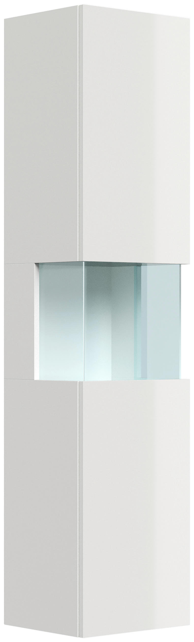 HOCHSCHRANK 35,2/150/30 cm  - Weiß Hochglanz, MODERN, Glas/Holzwerkstoff (35,2/150/30cm) - MID.YOU