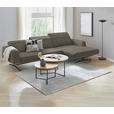 ECKSOFA  in Echtleder Graubraun  305/163 cm  - Eichefarben/Graubraun, Design, Leder/Holz (305/163cm) - Novel