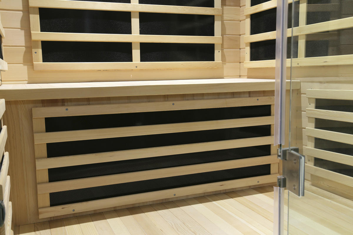 INFRAROTKABINE HEMLOCK II für 2 Personen HEMLOCK II  - MODERN, Glas/Holz (120/105/190cm)