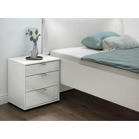 NACHTSCHRANK 40/48/43 cm  - Chromfarben/Schwarz, KONVENTIONELL, Glas/Holzwerkstoff (40/48/43cm) - Dieter Knoll