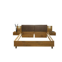 SET KREVETA I NOĆNIH ORMARIĆA   180/200 cm   boje hrasta  - boje hrasta, Moderno, drvni materijal (180/200cm) - Hom`in