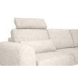 ECKSOFA in Struktur Beige  - Beige/Schwarz, Design, Textil/Metall (157/262cm) - Novel