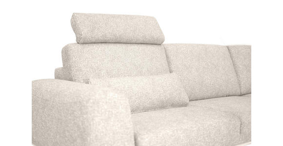 ECKSOFA Beige Struktur  - Beige/Schwarz, Design, Textil/Metall (157/262cm) - Novel