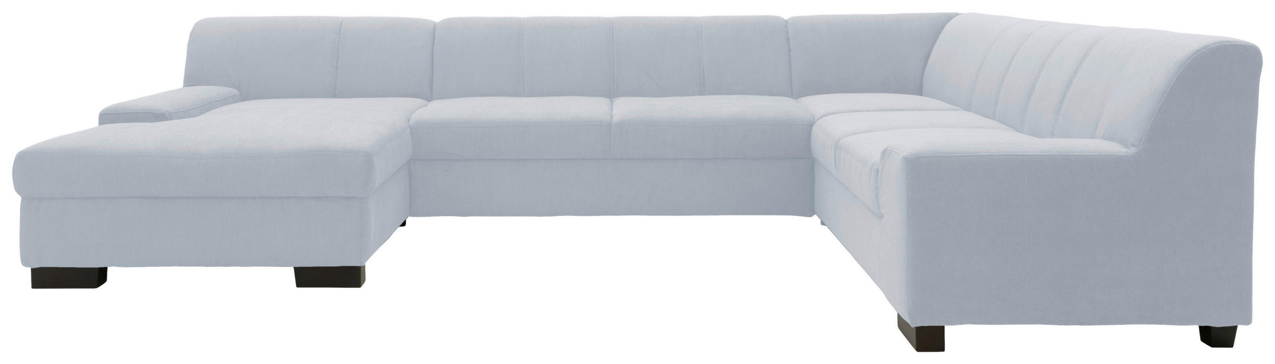 WOHNLANDSCHAFT Pastellblau Webstoff  - Wengefarben/Pastellblau, Design, Holz/Textil (153/328/212cm) - MID.YOU