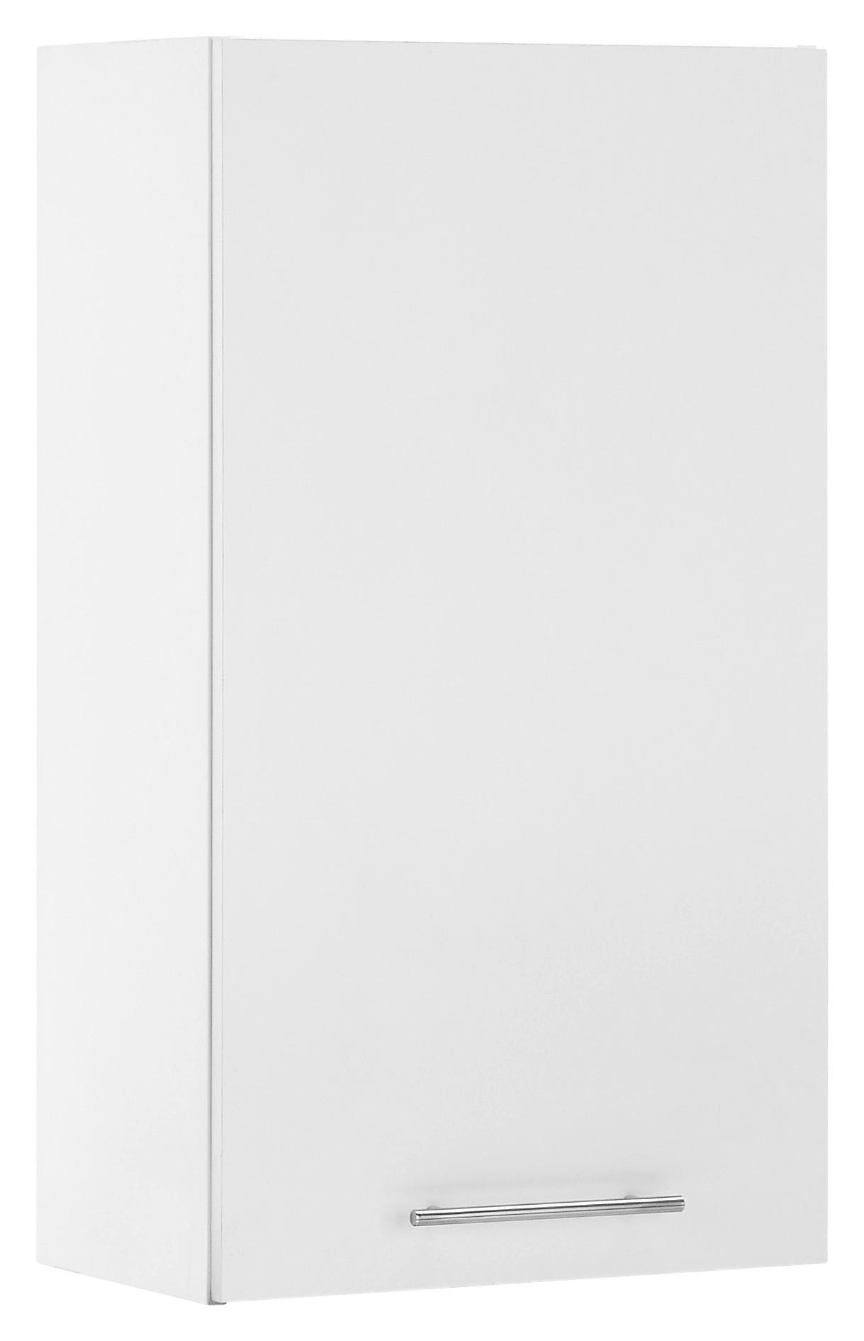 AUFSATZSCHRANK 50/90/31 cm  in  - Chromfarben/Weiß, Design, Holzwerkstoff/Metall (50/90/31cm)