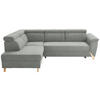 ECKSOFA in Struktur Grau  200/265 cm  - Naturfarben/Grau, KONVENTIONELL, Holz/Textil (200/265cm) - Stylife