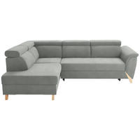 ECKSOFA in Struktur Grau  200/265 cm  - Naturfarben/Grau, KONVENTIONELL, Holz/Textil (200/265cm) - Stylife