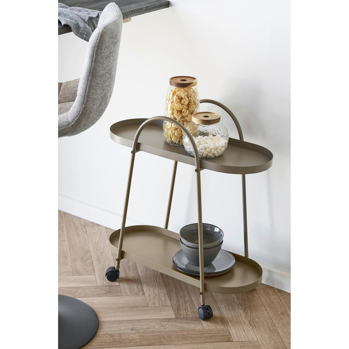 BARWAGEN in Hellbraun  - Hellbraun, Basics, Kunststoff/Metall (60/27,5/64cm)