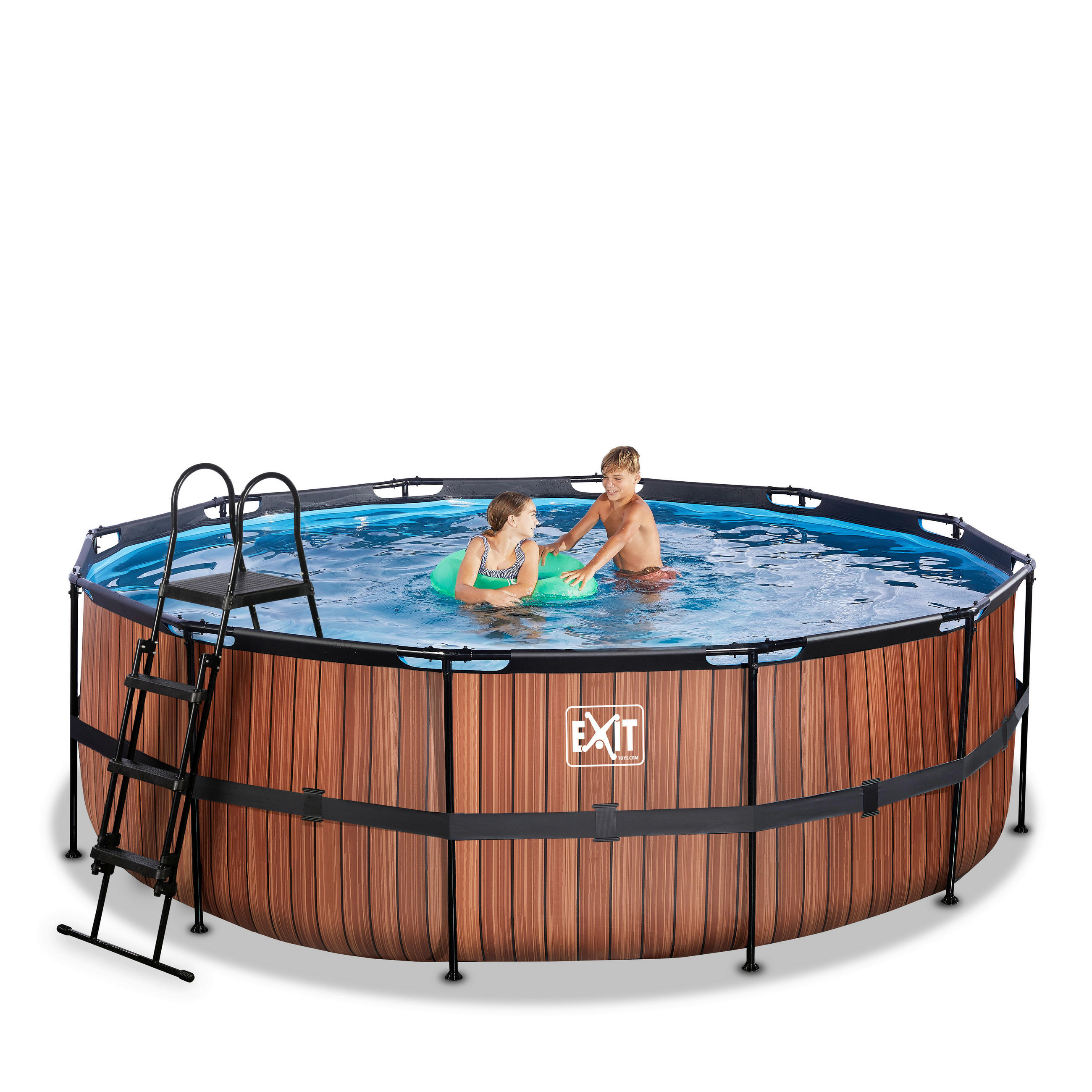 EXIT POOL WOOD 427X122 Wood 427/122 cm  - Braun, KONVENTIONELL, Metall (427/122cm) - EXIT Toys