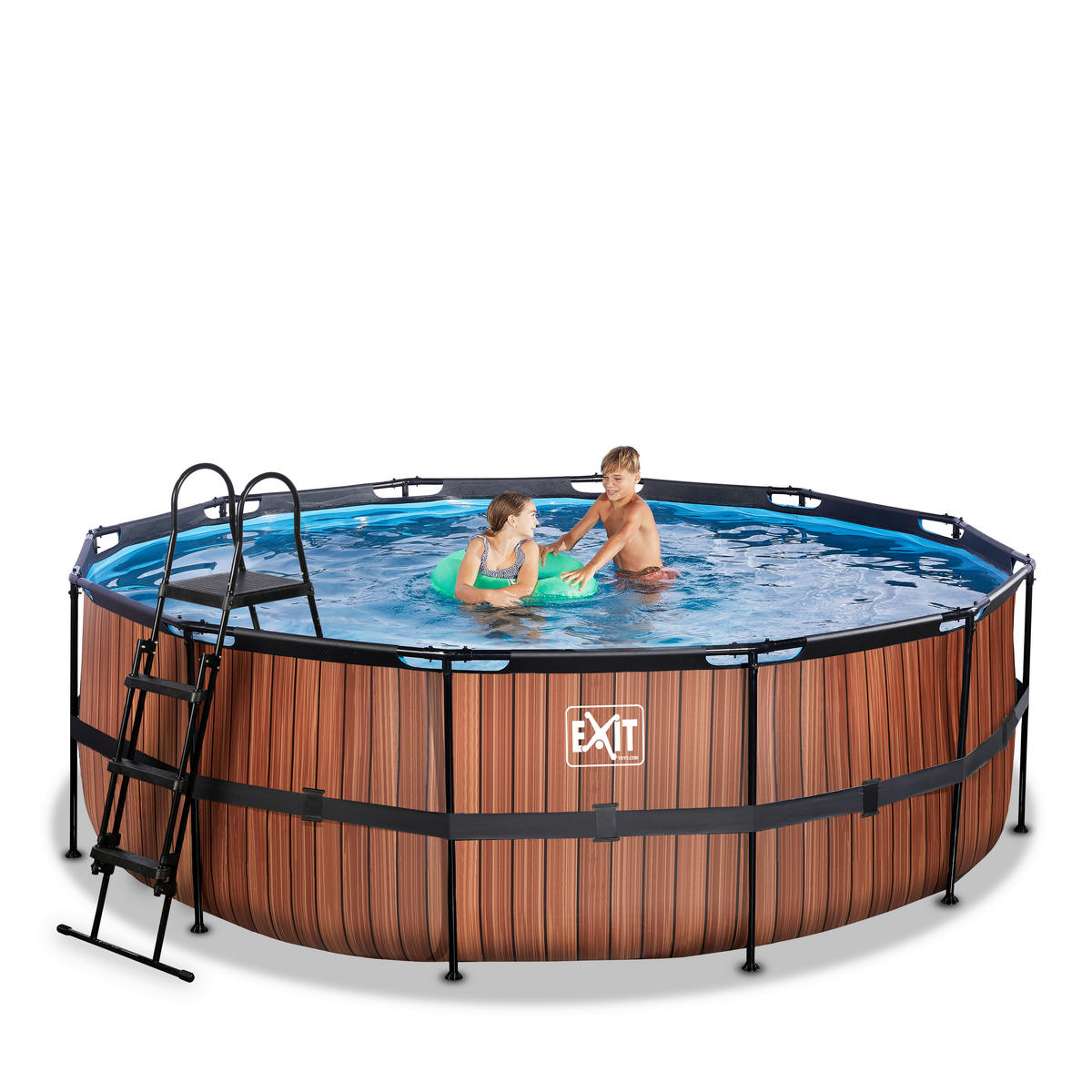 POOL Wood 427/122 cm  - Braun, KONVENTIONELL, Metall (427/122cm) - EXIT Toys
