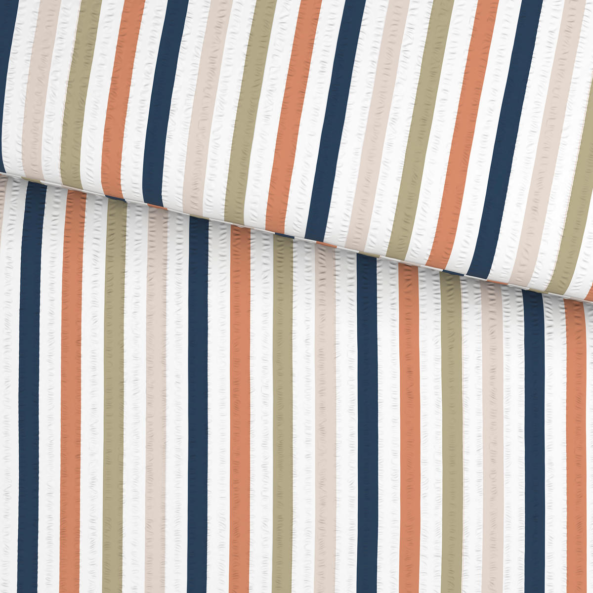 BETTWÄSCHE Mavie Seersucker 140/200 cm  - Multicolor/Grün, KONVENTIONELL, Textil (140/200cm) - Esposa