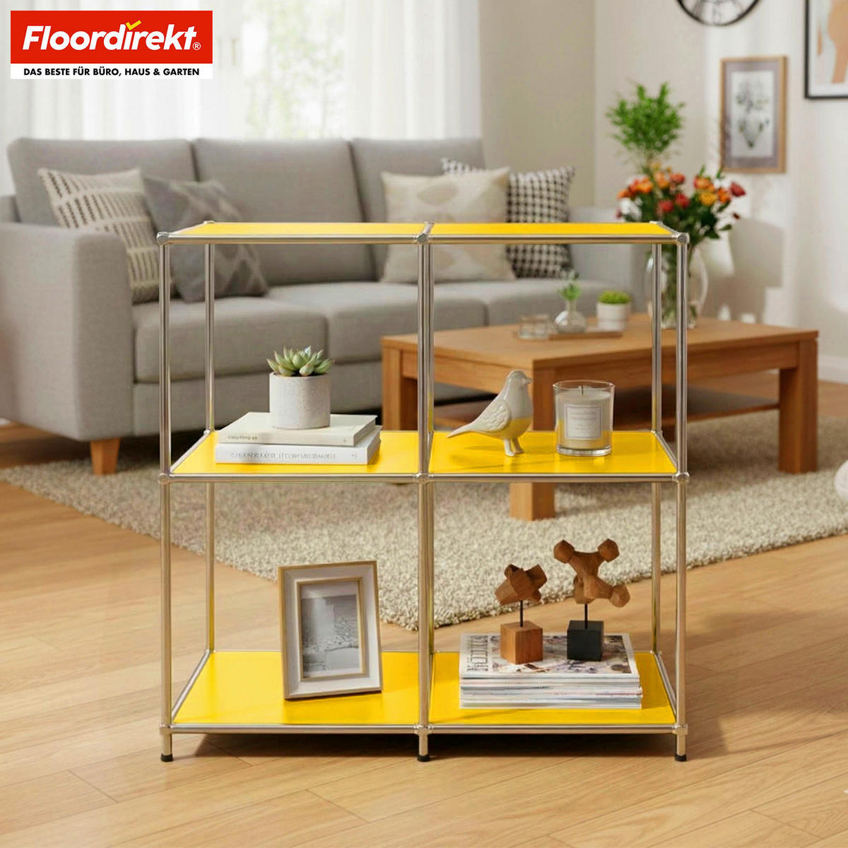 SIDEBOARD Concept Epure MK-027 78/82/40 cm  - Gelb, Basics, Metall (78/82/40cm) - Floordirekt