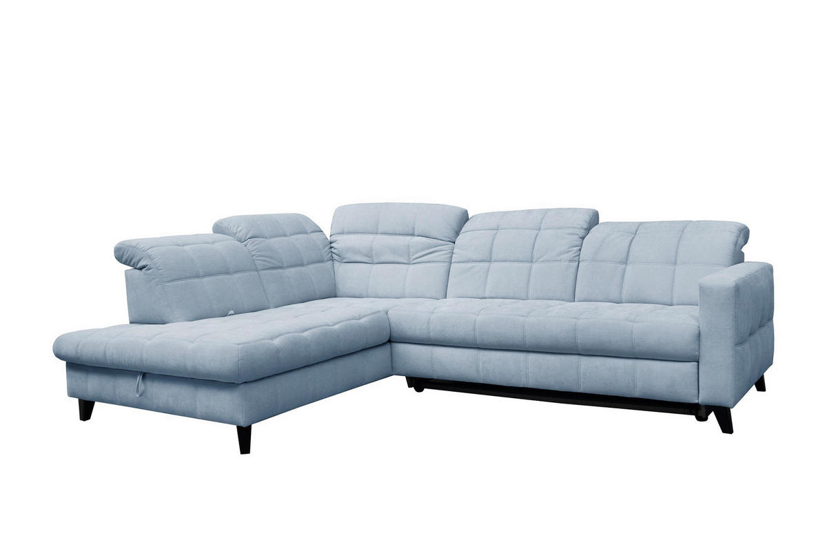 SAROKKANAPÉ textil kék  - fekete/kék, Design, textil/fa (216/297cm) - Xora
