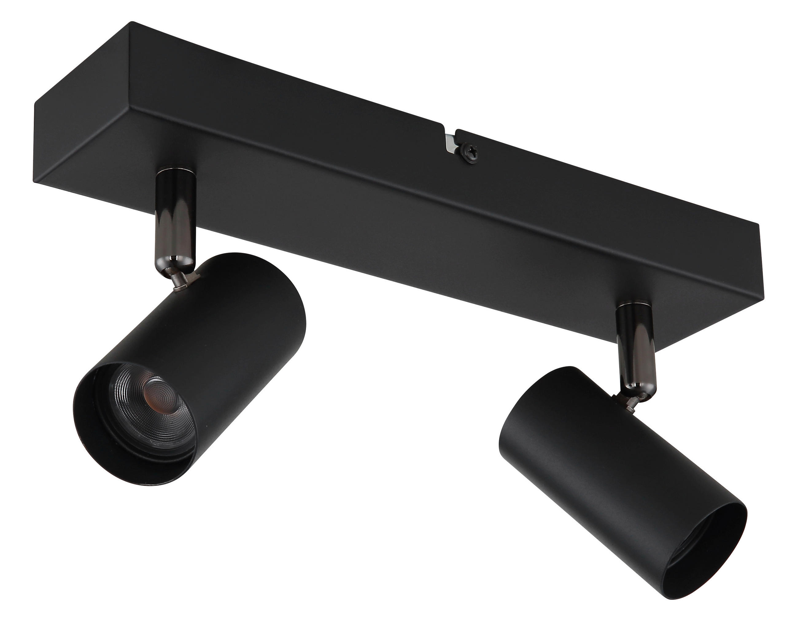 LED-STRAHLER 26/6/11 cm   - Schwarzchrom/Schwarz, Design, Metall (26/6/11cm) - Globo
